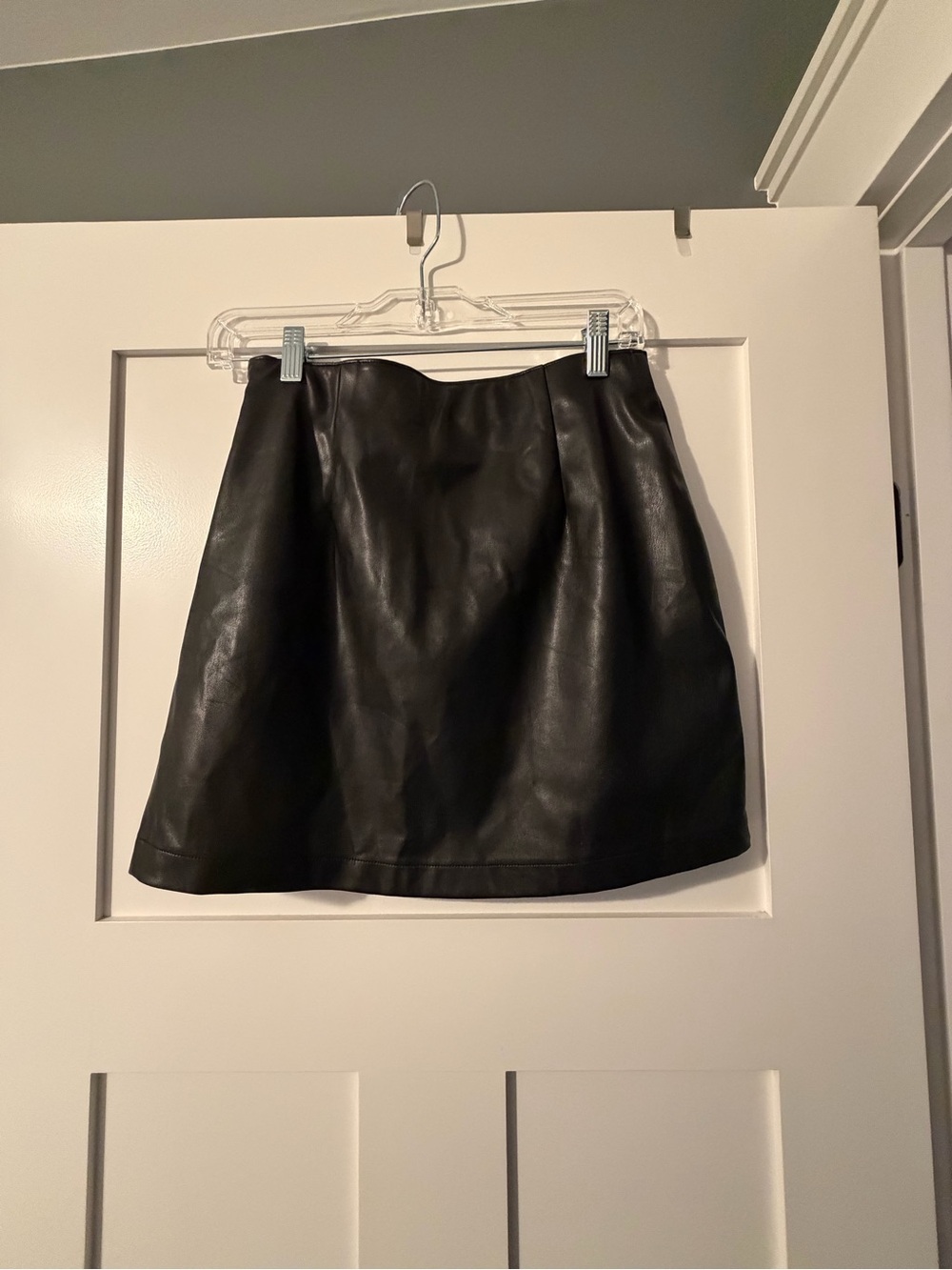Abercrombie & Fitch Black Faux Leather Mini Skirt
